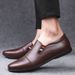 Men's Leather Shoes Soft-soled Men's Shoes Casual Lazy Shoes_vogvips.com