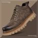 European Warm Series Italian Clearance High-End Genuine Leather Martin Men's Low-Cut Work Single Boots_vogvips.com