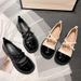 X1 Huidong Yixinda Soft Leather Women's Summer 2025 Chunky Heel Color Block Retro Round Toe Mary Jane Shoes_vogvips.com