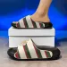 New Unisex Fashionable Cool In Large Outdoor Thick Height Increasing Soft Soled Comfortable Slippers Black Beige_vogvips.com
