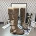 Cow Suede Thick Sole Height Increasing Genuine Leather Fur Snow Boots For Women 2025 Autumn Winter New Style Fleece_vogvips.com