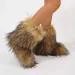 Womens winter fluffy fur mid calf snow boots Y2K fashionable warm womens shoes outdoor 240907_vogvips.com