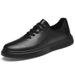 Men's Large-size Cowhide Board Shoes Men's European Station Casual Pure White White Shoes One-pedal Loafers_vogvips.com