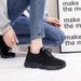 Black Casual Sneakers 2025 Spring Summer New Women's Lightweight Breathable Comfortable Soft Sole Office Work Shoes_vogvips.com