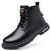 European Warm Series Men's Martin 2025 Autumn Winter New Plush Work Boots British Style High Top Trendy Genuine Leather Cotton Shoes_vogvips.com