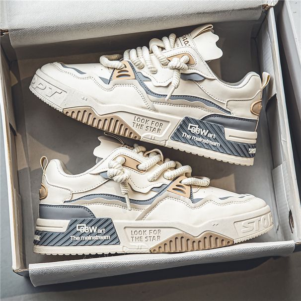 Trendy Men's Summer 2025 New Versatile Thick-Soled Casual Flat Non-Slip Youth Sports Fashion Shoes_vogvips.com