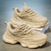 Warrior Winter Running Shock Absorption Cushion Sports Men's Casual Height Increasing Black Dad Trendy Shoes_vogvips.com