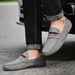 Euro Step Men's Loafers High-End Genuine Leather Casual Slip-On Soft Sole Breathable Non-Slip Shoes Large Size 46_vogvips.com