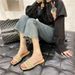 Ethnic Style Fisherman Sandals For Women To Wear In Summer, Size 41-43 Large Grass Woven Sweat Absorbing Flat Bottomed_vogvips.com