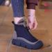 Front Zipper Thick Sole Martin 2024 Winter Snow Cotton For Women With Fleece Lining Warm New Short Boots Versatile_vogvips.com