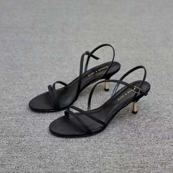 European Collection 2025 Summer New Women's Shoes: Unique Open-Toe Sexy High-Heel Sandals With Thin Heels_vogvips.com