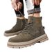 European Warm Series Autumn Winter Martin Outdoor High Top Work Motorcycle Shoes Men's 2025 Height Increasing Thick Sole Ankle Boots_vogvips.com