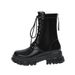 Yang Mi Same Style Shoes Martin Women 2025 Autumn Winter Trendy Back Zipper Thick Sole Height Increasing Short Workwear_vogvips.com