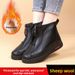 1178225343@qq.com Winter New Women's Cotton Wool Leather Waterproof Middle-aged And Elderly Mom Shoes Soft Sole Snow Boots_vogvips.com