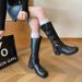 Brown Over-the-Knee Chunky Heel Niche Denim Long For Women 2025 New Summer High Tube Western Slimming Riding Boots_vogvips.com