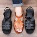 Men's Shoes Men's Sandals Summer Outdoor Fashion Flat Heel Soft Bottom Retro Old Fashioned 80s Nostalgic Youth Beach Sandals Trend_vogvips.com