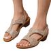 Bohemian 2025 Rhinestone Wedge Sandals, Fashionable For Outdoor Wear, High-End Casual Commuting Versatile Slip-On High_vogvips.com