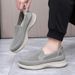 Men's New Hollow Breathable Flat Soft Sole Non-Slip Comfortable Slip-On Dad Shoes_vogvips.com