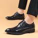 2025 Leather New Business Formal Casual Crocodile Pattern Men's British Korean Version Pointed Oversized Shoes_vogvips.com