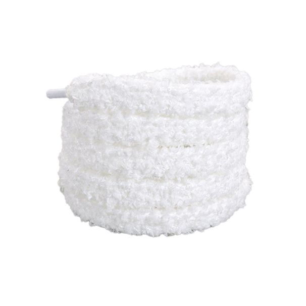 Shoe Accessories solid color plush double layer shoelaces flat widened 1cm suitable_vogvips.com