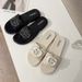 Internet Celebrity Beach Sandals, Summer Trend, One Line Out, Ins Versatile Square Slippers, Women's Clip On Feet_vogvips.com