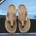 Men’s Summer Slip-resistant Chevron Flip-flops For Home, Bathroom, Showering, Wearable, Durable, Soft Sole, Trendy, Cool Sandals_vogvips.com