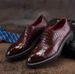 New Stylish Crocodile Pattern Embossed Men's With Rubber Foam Thick Soles, European Style Trendy Hairstylist Shoes_vogvips.com