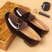 Men's Square Toe Casual Loafers With Side Buckle - Professional & Stylish Footwear For Business & Leisure (Sizes 40-48)_vogvips.com