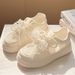Mh Breathable White Sneakers For Women 2025 Summer New Versatile Chic Paired With Skirts Casual Thick-Soled Sports_vogvips.com