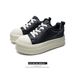 Small white shoes with thick soles men's and women's height-raising casual board shoes_vogvips.com