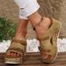 Cross-Border In-Stock European And American Fashion Wedge Fish Mouth Sandals For Women Summer New Rivet Platform Thick_vogvips.com
