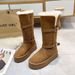 Fleece Thickened Long Tube Snow Cotton Shoes Heightened Thick-soled High Tube Snow Boots Women's Models_vogvips.com