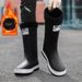 Cotton Men's High Tube Outer Waterproof Rain Shoes, Sizes 39-44_vogvips.com