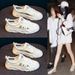 Baotou 2025 New Summer White Shoes Versatile Fairy Style Flat Casual Sports Hollow Sandals For Women_vogvips.com