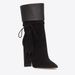 European And American Hot-Selling Tassel Color-Block Chunky High Heel Short Autumn Winter Handmade Women's Pointed Toe_vogvips.com