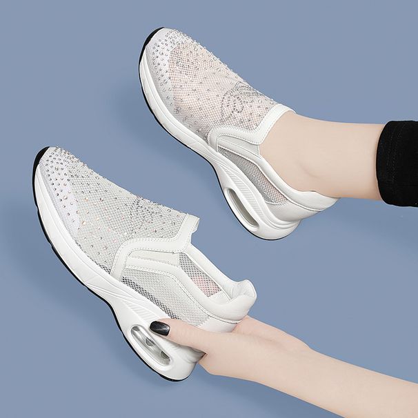 Mesh Breathable White Shoes For Women 2024 New Spring And Autumn Thin Sports Versatile Travel Casual Mesh Shoes_vogvips.com