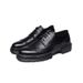 Euro Step 2025 Autumn Winter New Men's Pointed Casual Low-top Thick-soled Business Brogue Rubber Black Leather Shoes 1377-R_vogvips.com