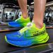 New Cross-border Popcorn Carbon Plate Luminous Rotating Buckle Couple's Racing Sports Shoes With Breathable Mesh For_vogvips.com