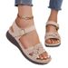 Large 2025 Summer New Style Slope Heel Women, Flower Flat For Outer Wear, Thick Bottom Sandals_vogvips.com