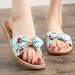 For Woman Sandalias Mujer Women Female Bowknot Flax Linen Flip Flops Beach Shoes Sandals Slipper Chaussures Femme_vogvips.com