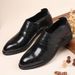 Men's business dress cowhide men's shoes Soft-soled casual shoes pointed leather men's shoes high-end_vogvips.com