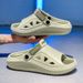 Men's Slippers For Outdoor Wear, Summer Thick Soled, With A Feeling Of Stepping On Poop, Beach Leisure, Anti Slip,_vogvips.com