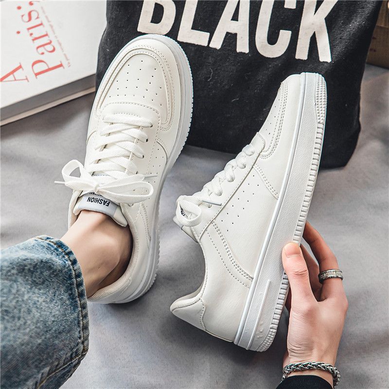 Men's Shoes Autumn Work All Match High Street Sneakers Men's Sports Casual Black Kitchen Non Slip Trendy Shoes_vogvips.com