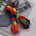 Rainbow Color Flat Shoelaces 7mm Suitable For Shoes Canvas Shoes Sneakers Accessories Rope_vogvips.com