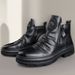 European Warm Series 2025 Autumn Martin Boots High Top New Versatile Zipper Korean Style Men's Casual Shoes_vogvips.com