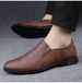 Men's Shoes Loafer Leather Shoes Outdoor Casual Shoes Low-top Foot Cover Leather Surface Single Shoes_vogvips.com
