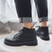 European Warm Series British Style Martin Boots For Men, Summer Versatile Mid-Top Casual Black Short Boots, Korean Version Trendy Waterproof_vogvips.com