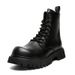 Retro Tooling Black Martin Boots Men's Outdoor Locomotive Boots Heightened Platform High-top Shoes_vogvips.com