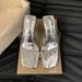 ilver Rhinetone Butterfly Clip Thin Heel Sandal For Women Summer 2025 New Sexy Fahion Veratile Square Toe High_vogvips.com