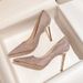 French Style Exquisite Wedding Dress High-end 2023 Summer New Bride Bridesmaid Shoes Gold Crystal High Heels_vogvips.com